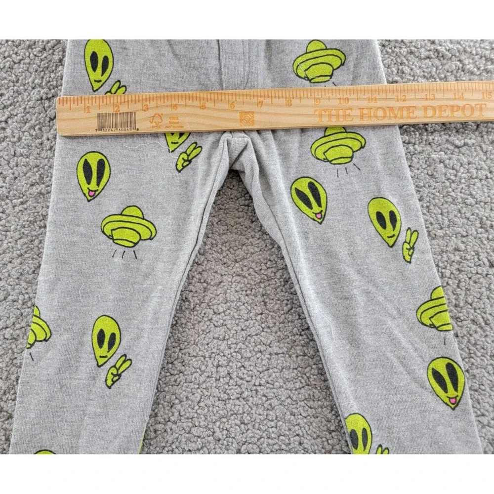 Chaser Silly Aliens Bliss Knit Pants Little Boys' 3 Heather Grey Pullover Style - Picture 5 of 15